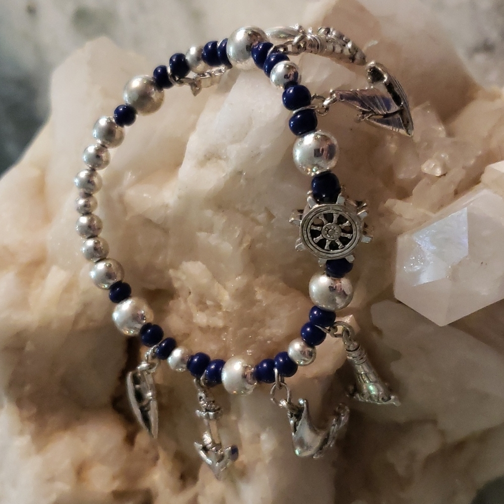 Nautical theme charm bracelet - Picture 2 of 2